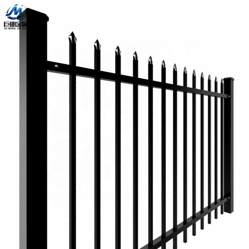 Home Garden Ornamental Black Decorative Metal Wrought Iron Steel Fence