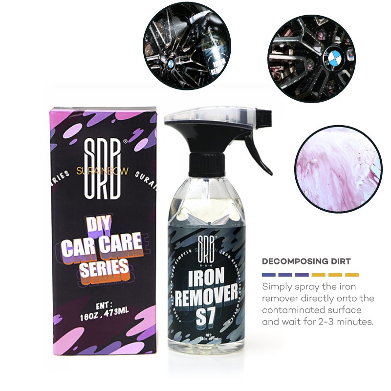 SRB 2023 NEW Car Chemical Products Iron Remover s7 effectively break down and remove iron powder