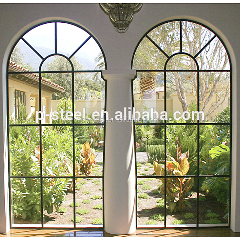 Pan-steel hot rolled solid black steel door and window sample with single or double glass