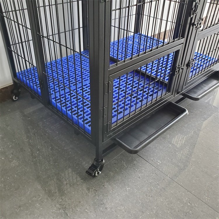 High quality and comfortable custom single layer double door Iron luxury foldable dog cage on sale