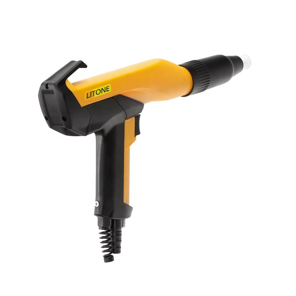Manual powder coating gun for electrostatic powder coating machine