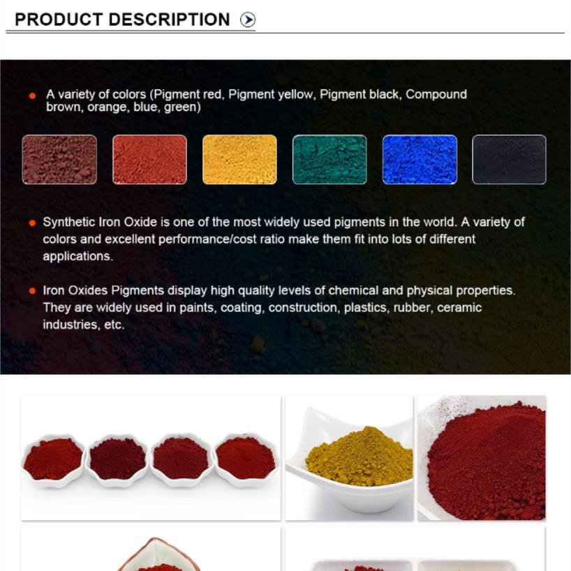 AOTES Concrete Inorganic Pigment Powder blue Iron Oxide Red For Brick iron oxide pigment