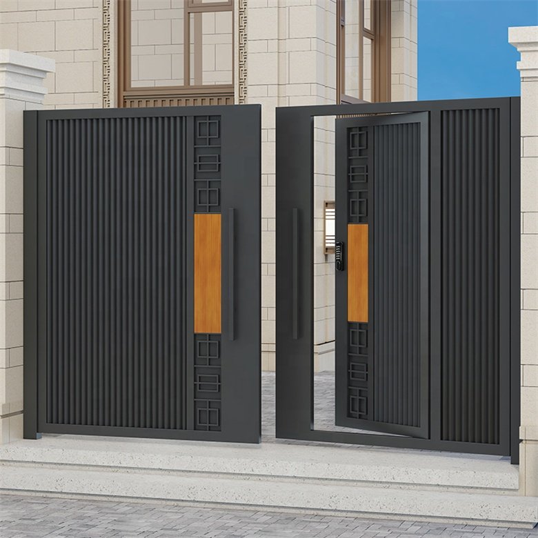 European Style Design Of School Gate Simple Aluminum Iron Gate Door Protective Cast Door Gates Sliding