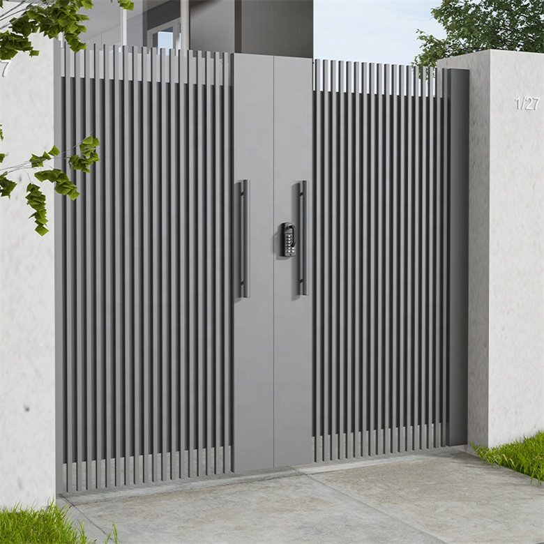 European Style Design Of School Gate Simple Aluminum Iron Gate Door Protective Cast Door Gates Sliding