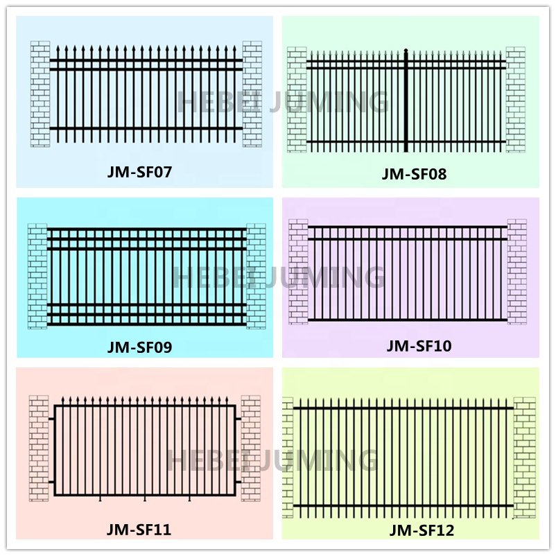 Best selling Courtyard Decorative Picket Fencing Black Aluminum Fence Wrought Iron Fence