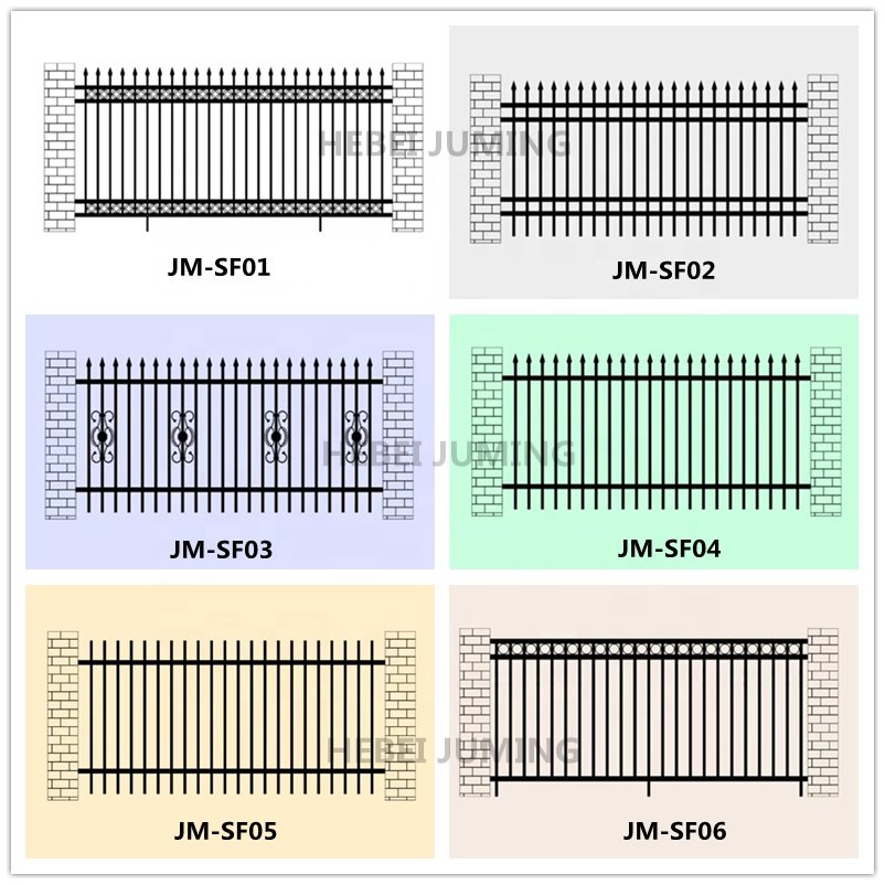 Best selling Courtyard Decorative Picket Fencing Black Aluminum Fence Wrought Iron Fence