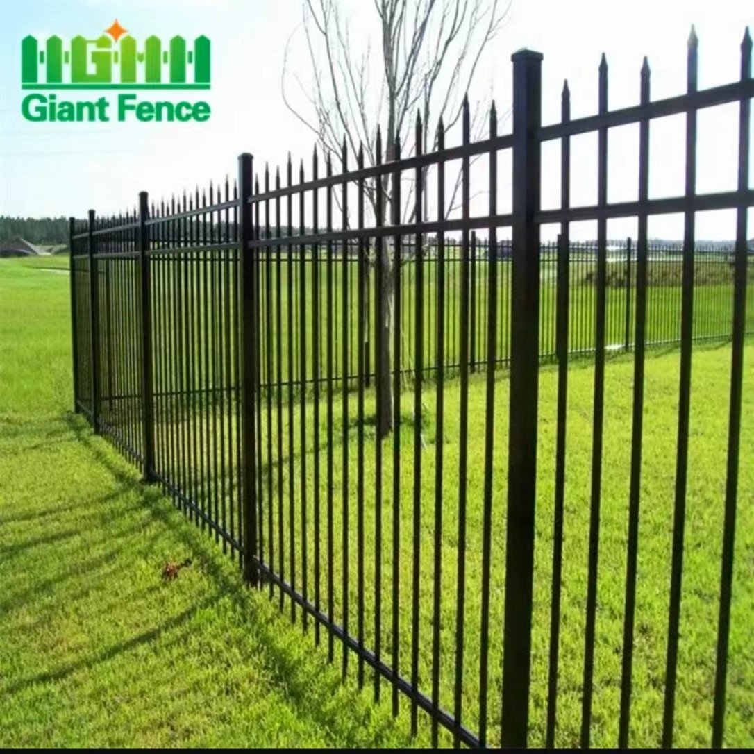 Ornamental 5ft Home Garden Fence Low Decorative Gate Posts Black Wrought Iron Steel PVC-Coating Powder-Coating Galvanizing 3D