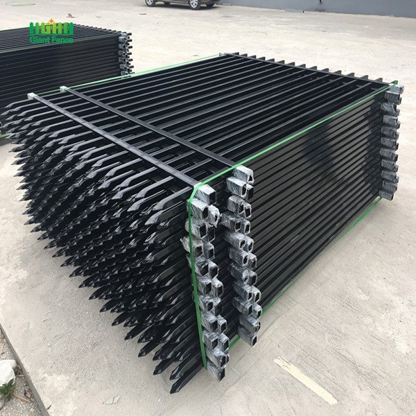 Ornamental 5ft Home Garden Fence Low Decorative Gate Posts Black Wrought Iron Steel PVC-Coating Powder-Coating Galvanizing 3D