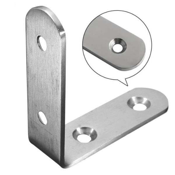 OEM High Quality Stainless Steel L Bracket Vietnam 90 Angle Shape Shelf Shelve Industrial Furniture Hardware TV Bracket Wood