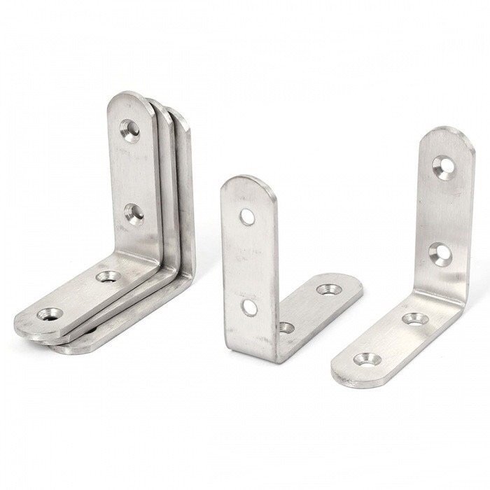 OEM High Quality Stainless Steel L Bracket Vietnam 90 Angle Shape Shelf Shelve Industrial Furniture Hardware TV Bracket Wood