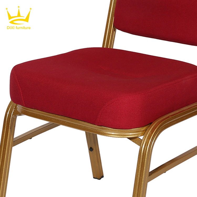 Chair Stacking Metal Aluminium Luxury Modern Hotel Types of Banquet Golden Iron Hotel Furniture