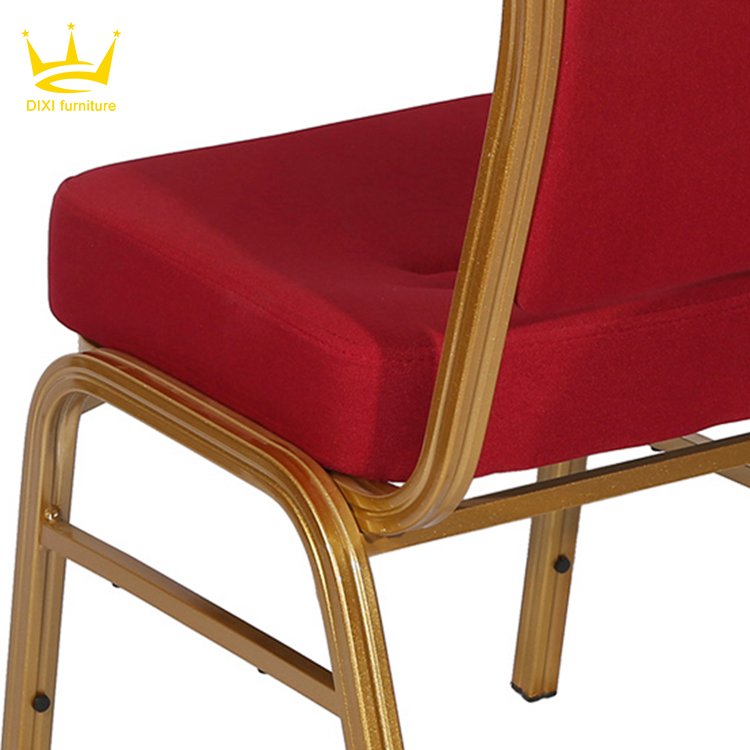 Chair Stacking Metal Aluminium Luxury Modern Hotel Types of Banquet Golden Iron Hotel Furniture