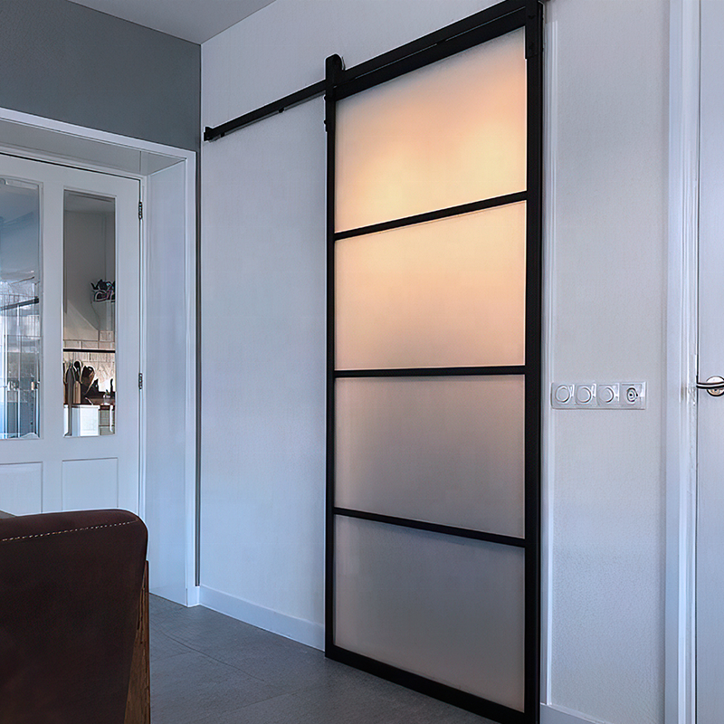 America style 30inch farm warehouse roller hanging operate elegance iron material barn door renin sliding