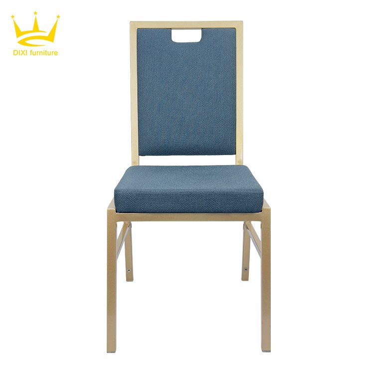 Cheap Blue Stackable Banquet Upholstered Chair For Hotel Restaurant Used Wedding Chairs Hotel Dining Metal Chair