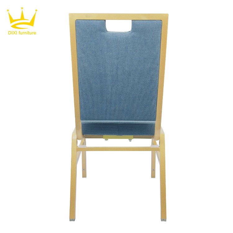 Cheap Blue Stackable Banquet Upholstered Chair For Hotel Restaurant Used Wedding Chairs Hotel Dining Metal Chair
