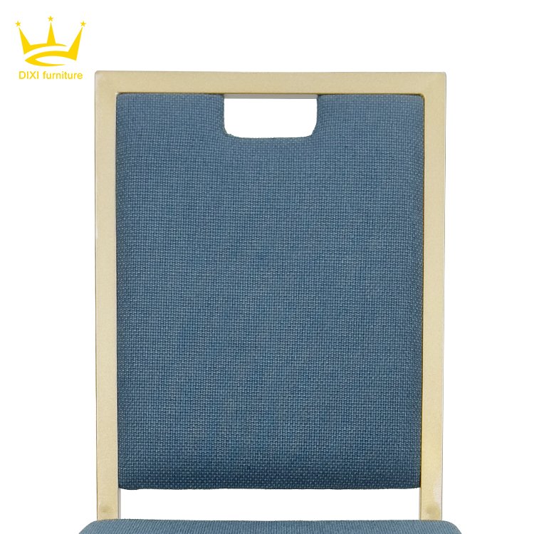 Cheap Blue Stackable Banquet Upholstered Chair For Hotel Restaurant Used Wedding Chairs Hotel Dining Metal Chair