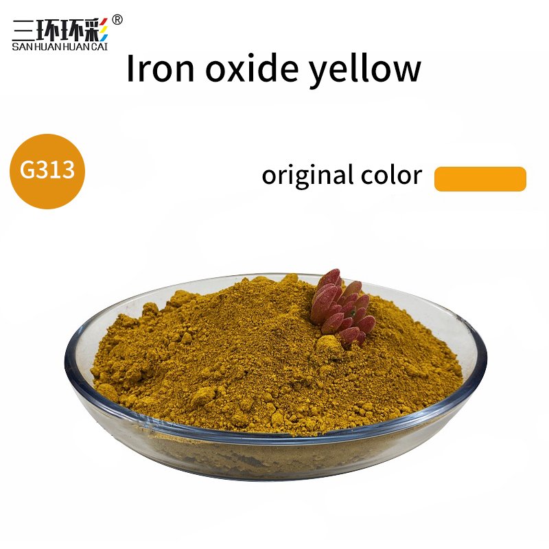 Iron oxide yellow powder for cement brick color concrete paint pigment