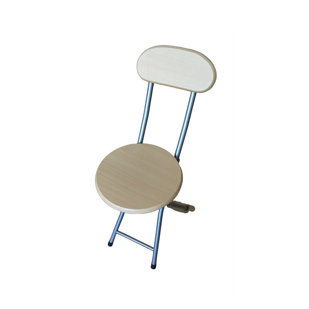 Bar Chairs metal Frame mdf board Garden Legs Round Metal Wood Seat Folding Chair