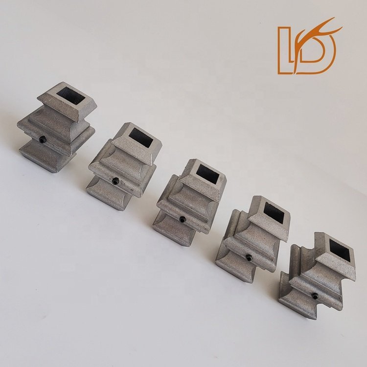 Good Quality Raw Color Aluminum Knuckles Fit 1/2" Square Iron Balusters with Screw for Indoor Stair Railing Decoration