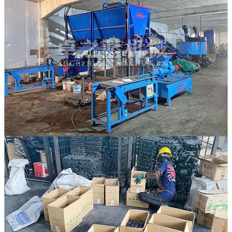 blind sponge iron powder olive pomace greenhouse warming briquette press compressed lignite charcoal briquette production line