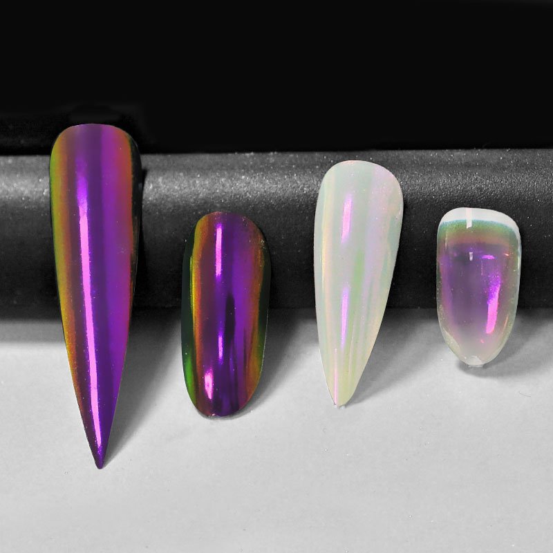 Wholesale Sheer Mermaid Effect Aurora Chameleon Pigment Moonlight Nail Chrome Aurora Powder For Multichrome Eyeshadow