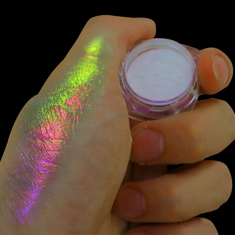Wholesale Sheer Mermaid Effect Aurora Chameleon Pigment Moonlight Nail Chrome Aurora Powder For Multichrome Eyeshadow