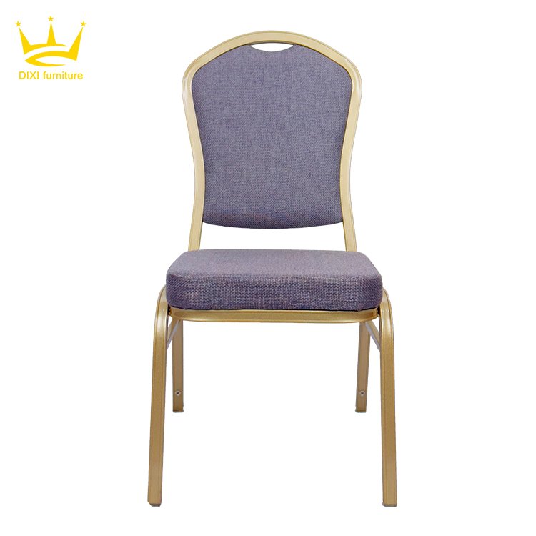 Wholesale Stackable Cheap Metal Aluminium Chair Upholstered Padded Wedding Event Frame Dining Banquet Hall Hotel Chair For Sale