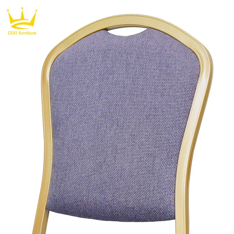 Wholesale Stackable Cheap Metal Aluminium Chair Upholstered Padded Wedding Event Frame Dining Banquet Hall Hotel Chair For Sale