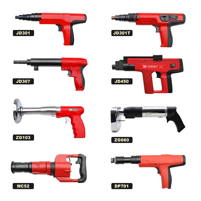 Factory Price Powder Actuated Construction Tools Concrete Fastening Tools Actuated Nail Guns