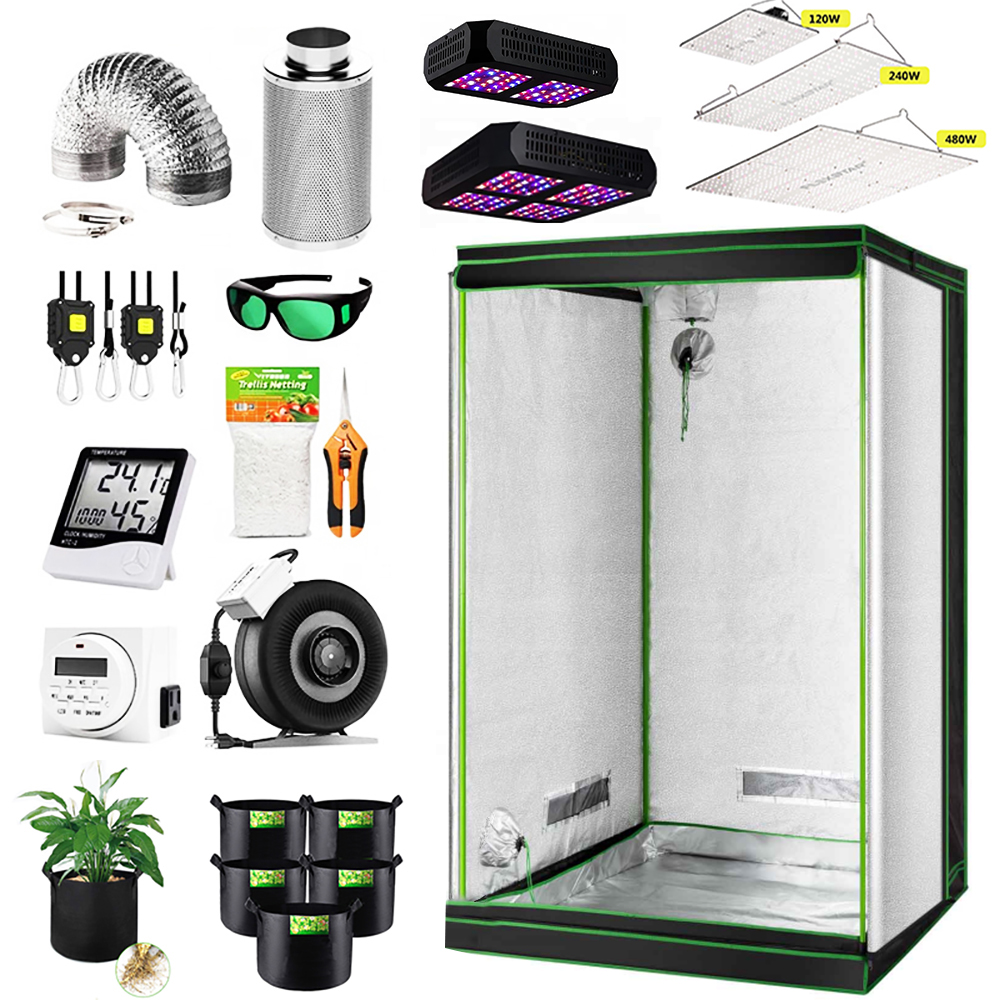 Custom Hydroponic Tent Indoor Grow Complete Kit Large Size Indoor Mini Size 50x50 100x100 1680d 2000d