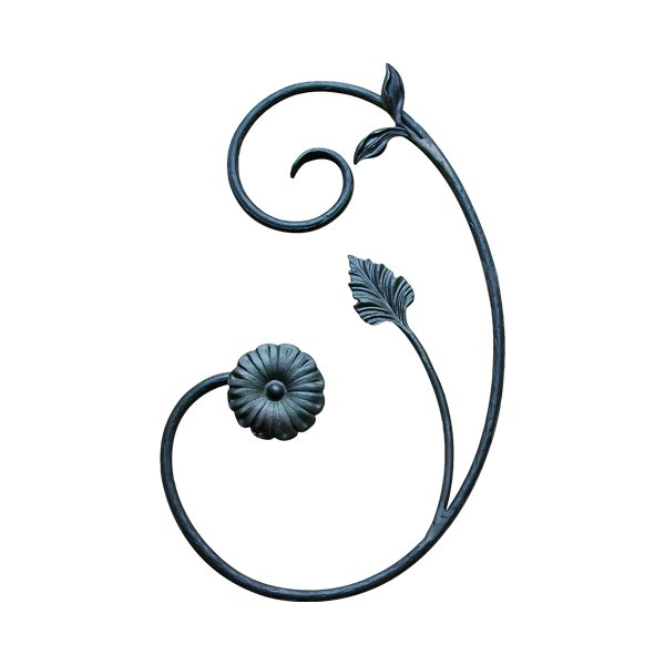 factory price of wrought iron C scroll ornaments of Metal Fence Gate Railing Panels