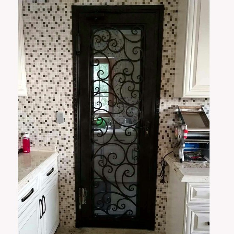 iron main entrance doors grill wrought iron gate designs Powder coated cost Metal fencing trellis gates