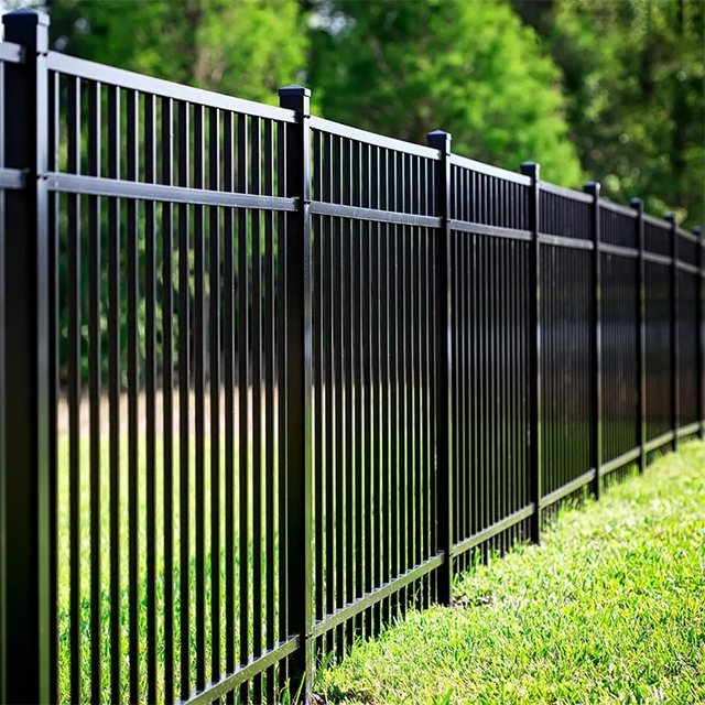 support Wholesale garden black metal fences anti rust galvanized ornamental iron fence