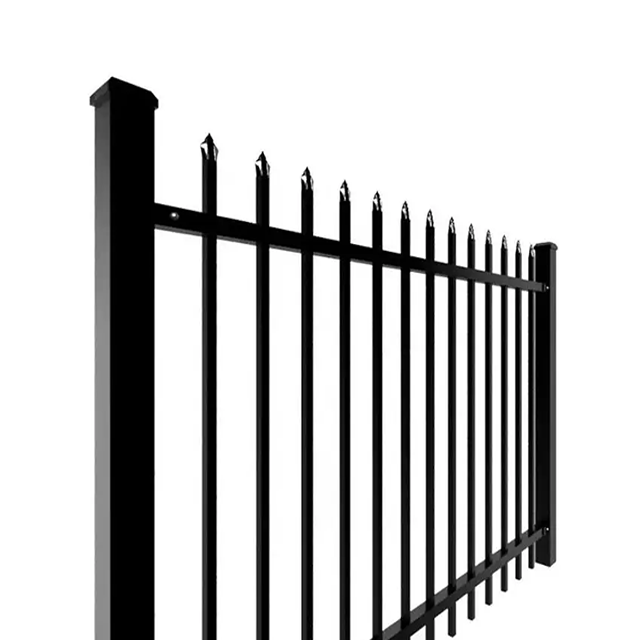 support Wholesale garden black metal fences anti rust galvanized ornamental iron fence