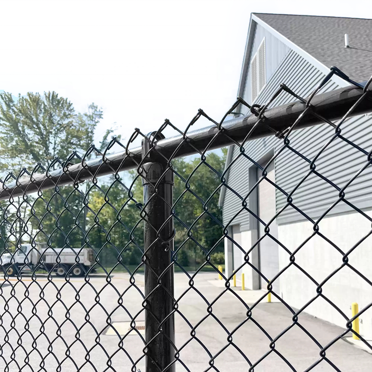 8ft PVC plastic black vinyl coated galvanized chain link fence with gate