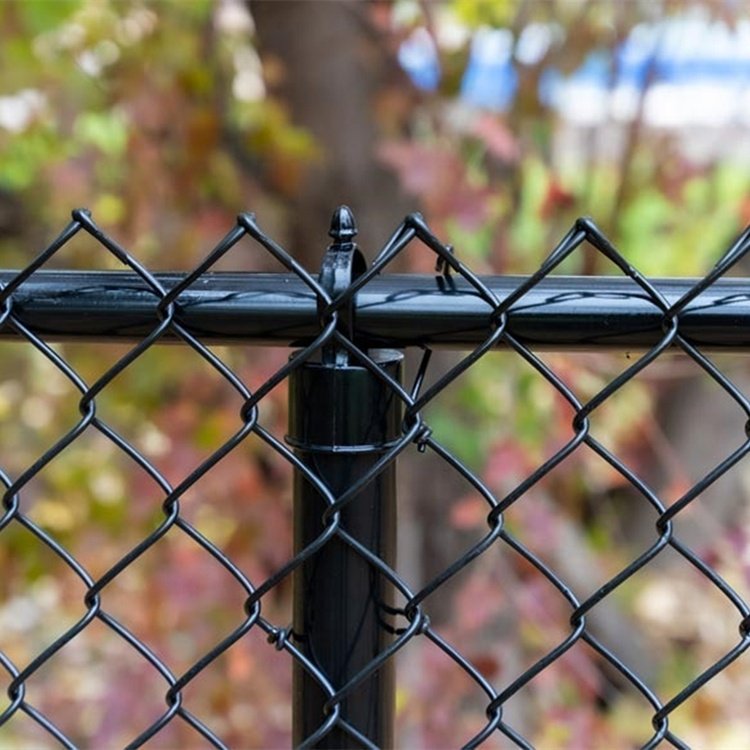 8ft PVC plastic black vinyl coated galvanized chain link fence with gate