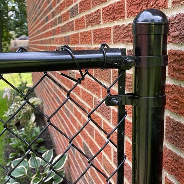 8ft PVC plastic black vinyl coated galvanized chain link fence with gate