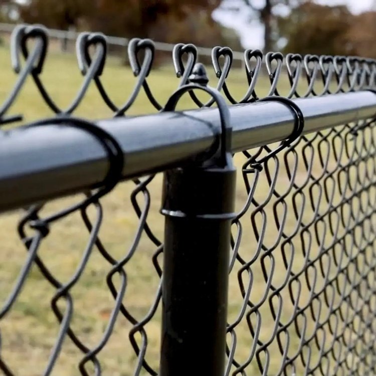 8ft PVC plastic black vinyl coated galvanized chain link fence with gate