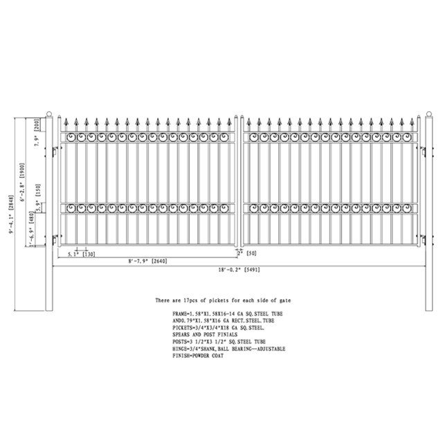 Double - door wrought iron Main Gates