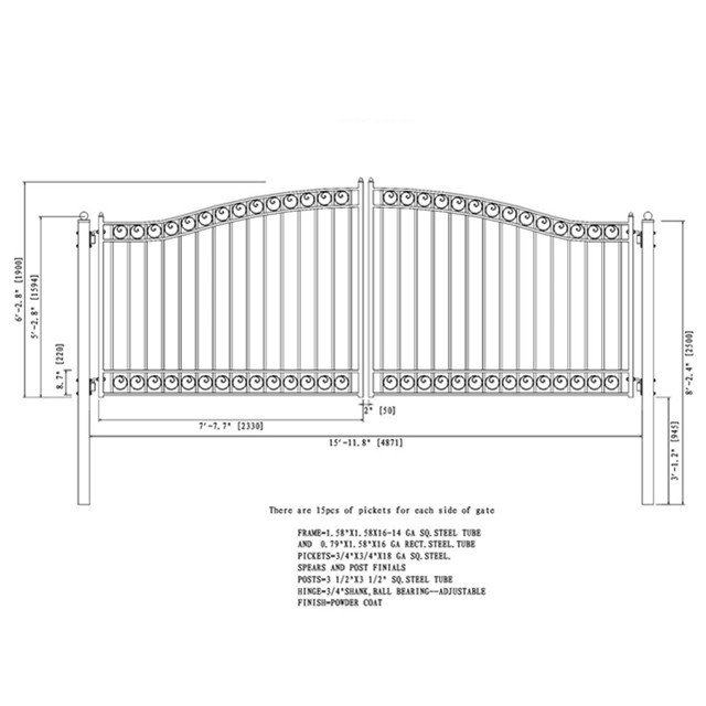Double - door wrought iron Main Gates