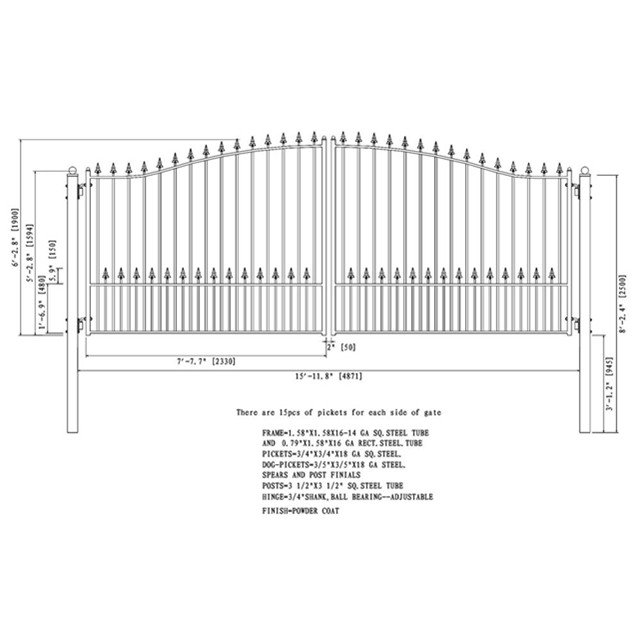 Double - door wrought iron Main Gates