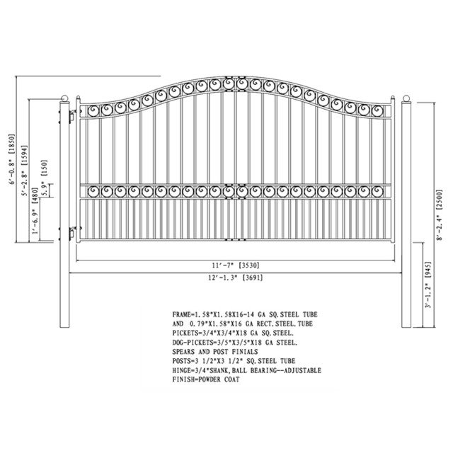 Double - door wrought iron Main Gates