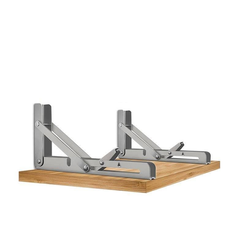 8 inch Wholesale Furniture Hardware Custom Floating Stainless Steel L Corner Bracket Mounting Folding Shelf Wall Brackets