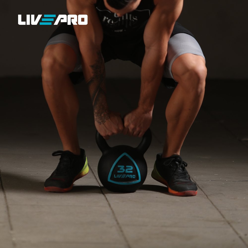 Pesa Rusa Gym Kettlebell Weight Yoga Fitness Customize Casting Iron Kettle Bell 4-32KG