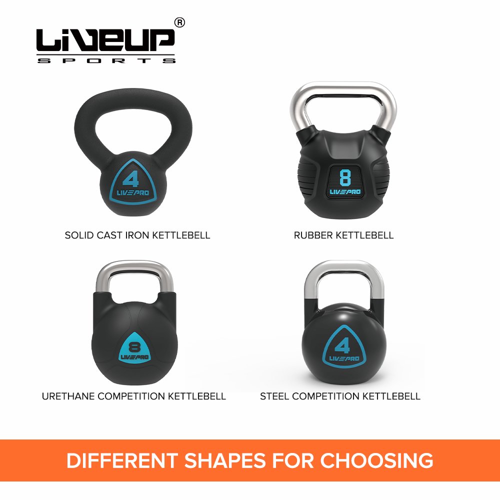 Pesa Rusa Gym Kettlebell Weight Yoga Fitness Customize Casting Iron Kettle Bell 4-32KG