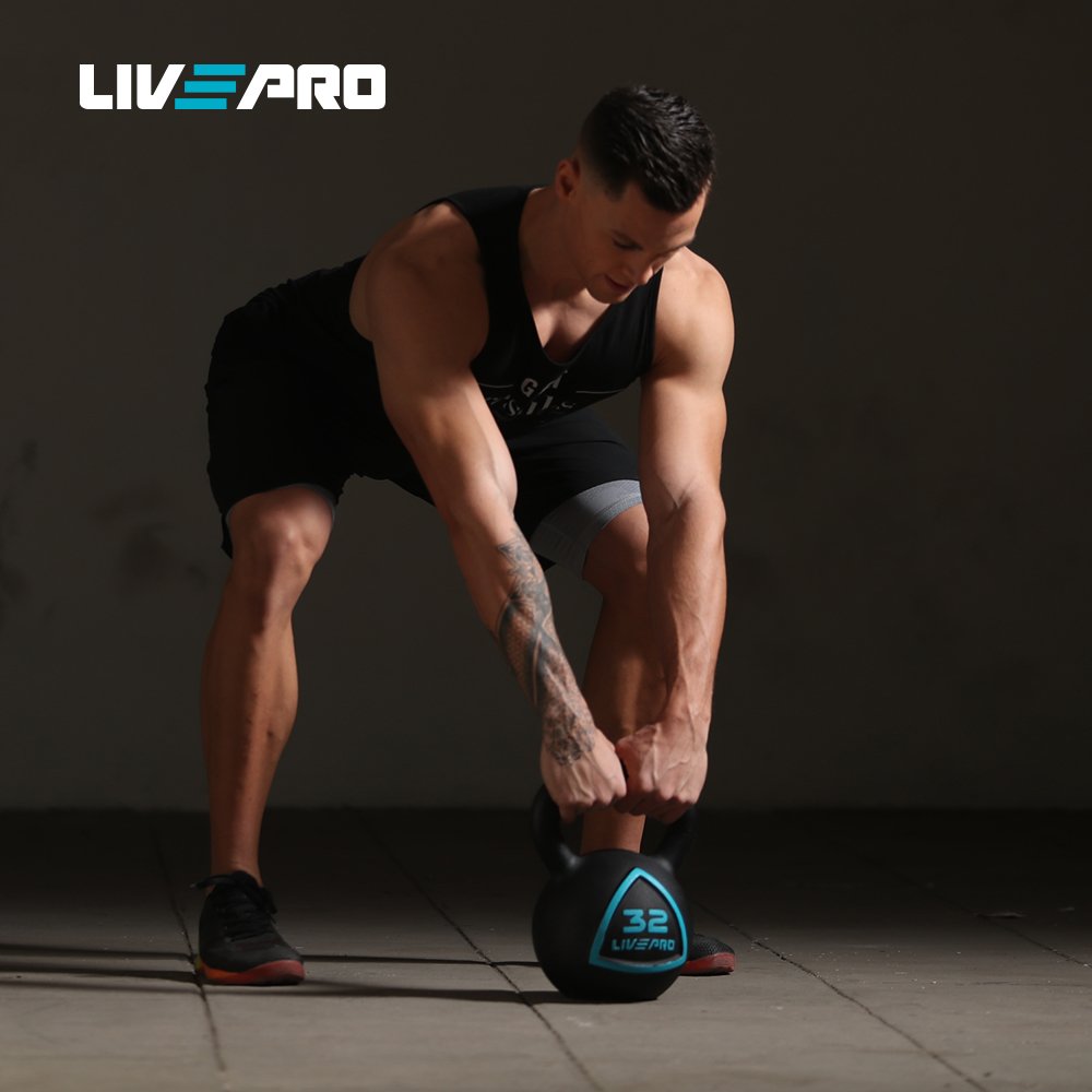 Pesa Rusa Gym Kettlebell Weight Yoga Fitness Customize Casting Iron Kettle Bell 4-32KG