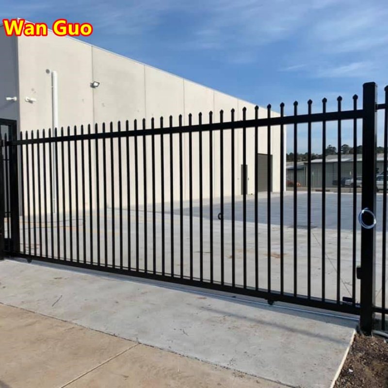 Factory Supplier Wrought Iron 6ft Powder Coated Fence Panels Black