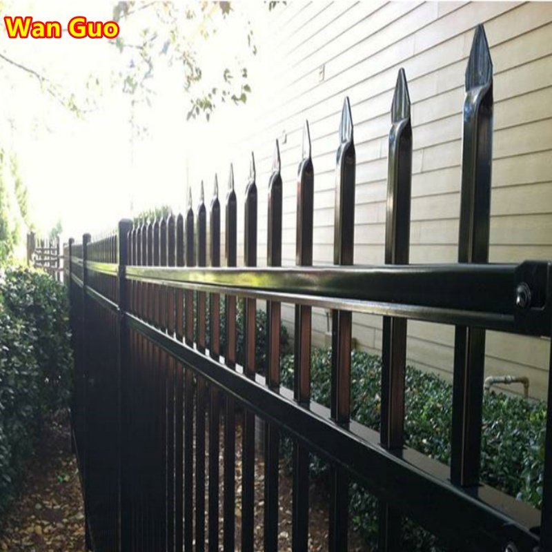 Factory Supplier Wrought Iron 6ft Powder Coated Fence Panels Black