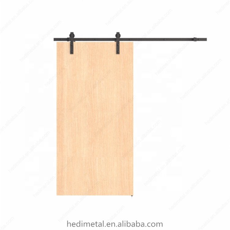 Hodor FT01 Wholesale Slide Barn Door Hardware With Polished Brass Industrial Wrought Iron Rollers Full Set For England Top Mount