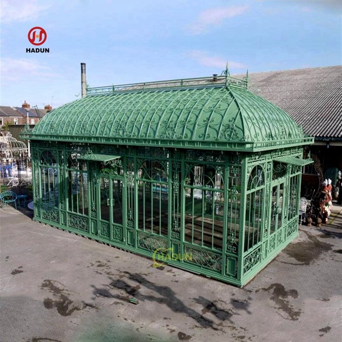 Backyard Decor Wrought Iron Victorian Garden Greenhouse for Sale